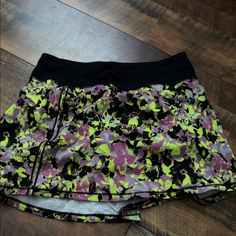 Lululemon Floral Patterned Athletic Skirt